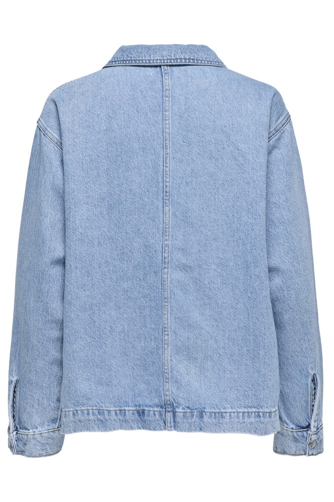 ONLBIRDIE L/S POLO DENIM SHIRT AZG 15347086 LIGHT BLUE DENIM